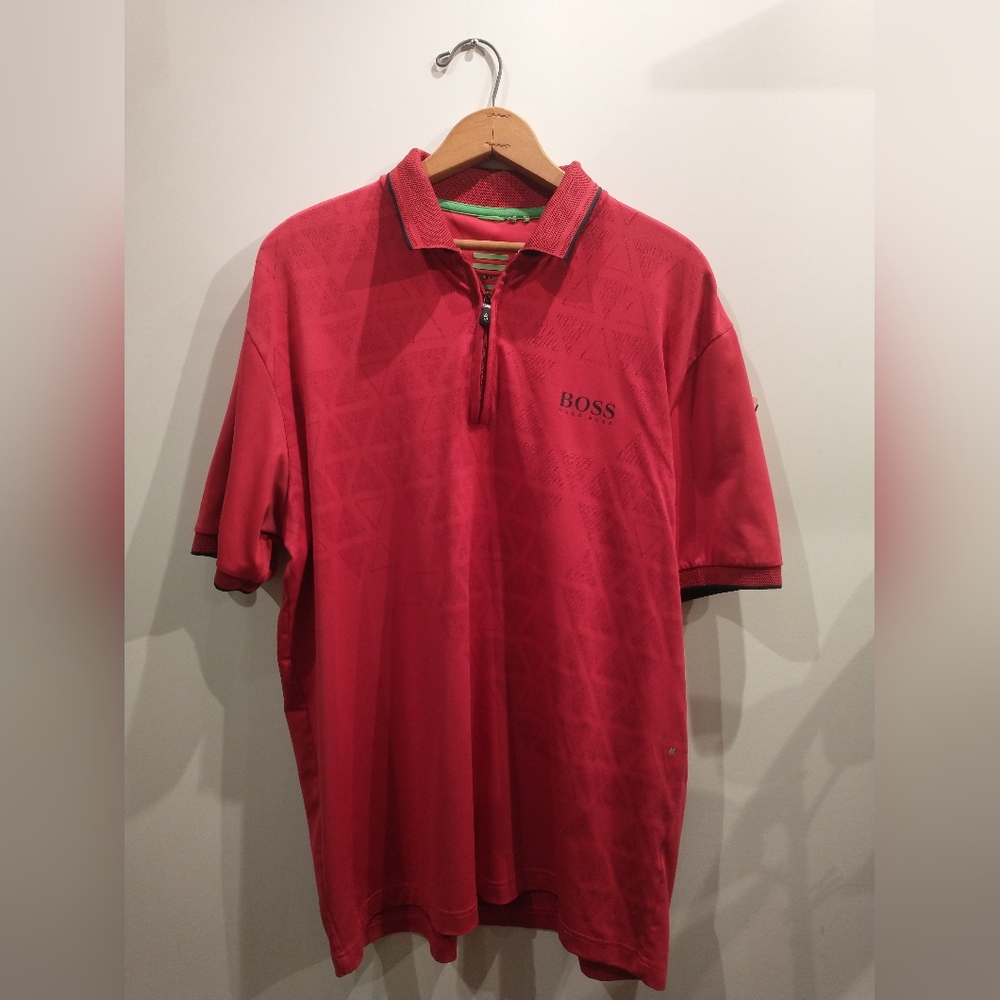Hugo Boss Athletic Golf/Tennis Polo Shirt, Magenta 2XL